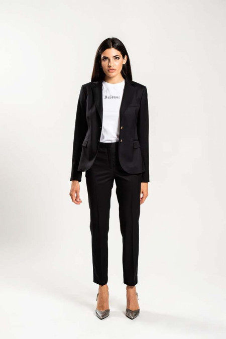 Women suit in black wool