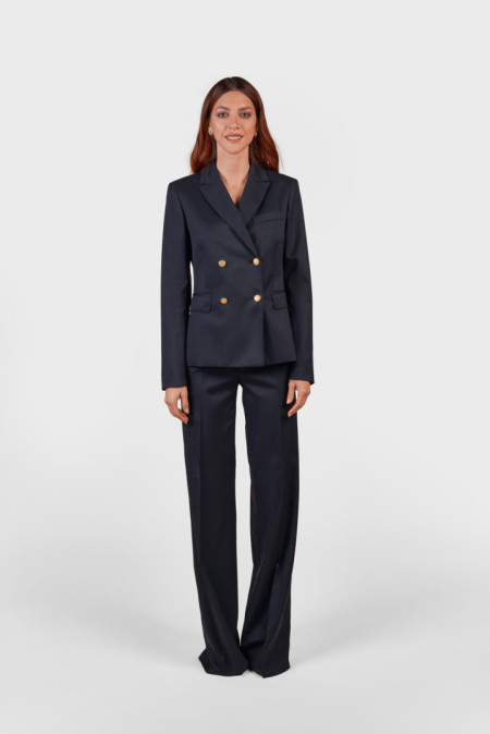 Women suit in black wool
