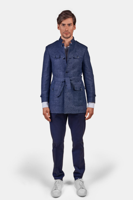 Men’s saharian jacket with belt