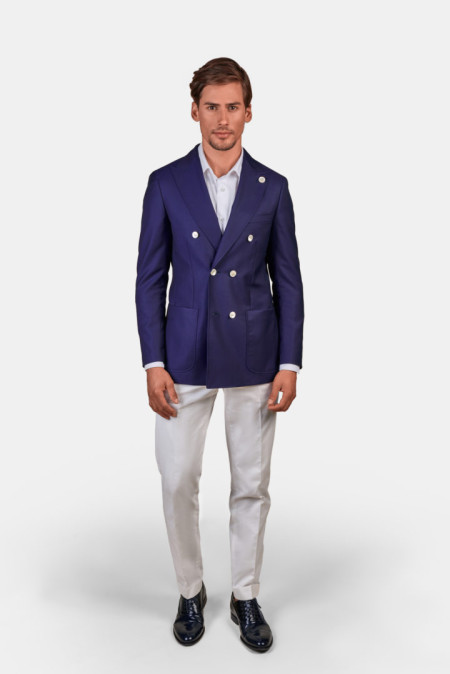 Men’s fresh wool double-breasted jacket