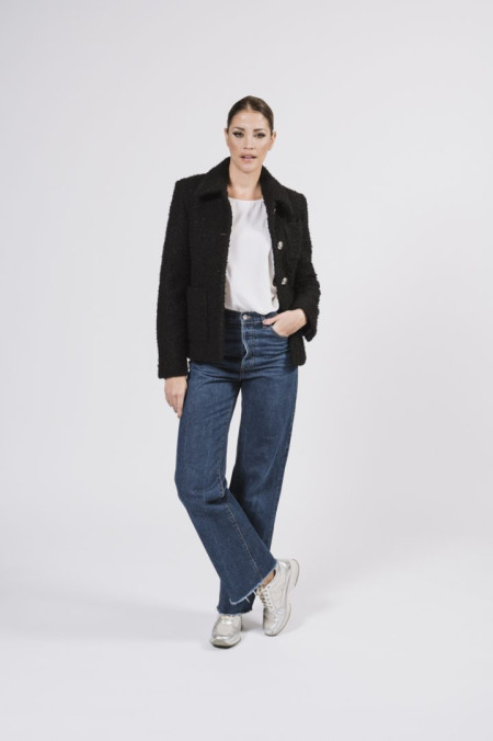 Women’s jacket with bouclé fabric