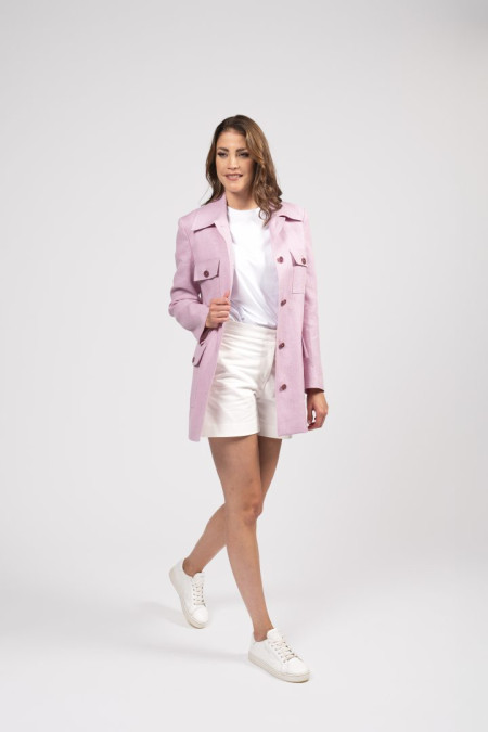 Giacca donna pattern rosa