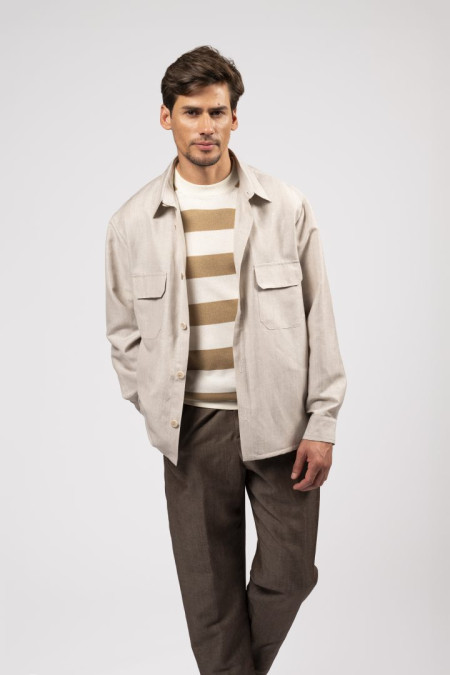 Giacca uomo grigio beige