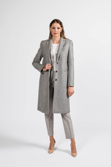 Women coat in grey wool