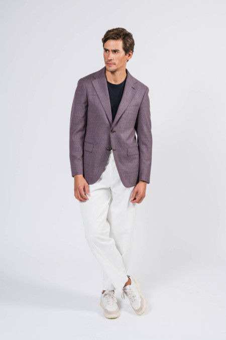 Men jacket in purple wool
